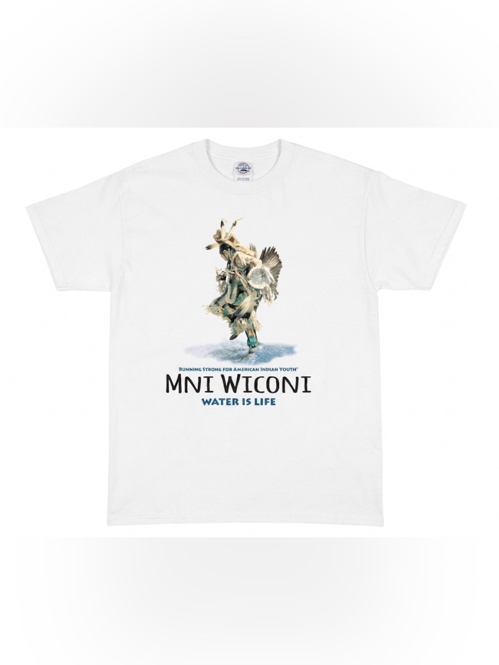 Native American Indian Dancer T Shirt Large Mni Wiconi Water Is Life Graphic Tee